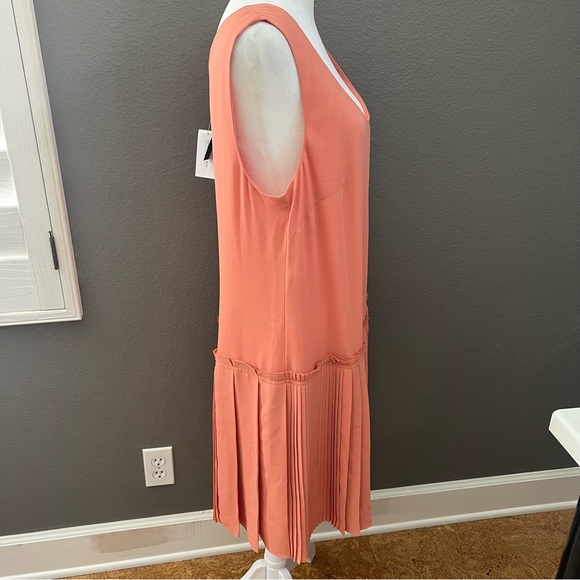 NWT Banana Republic Peach Pleated Drop Waist Dress - Picture 9 of 11
